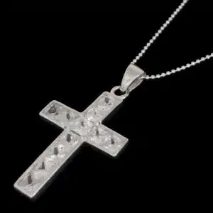 CZ cross pendant