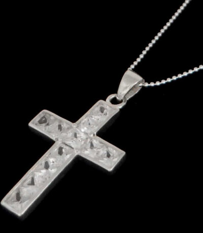 CZ cross pendant