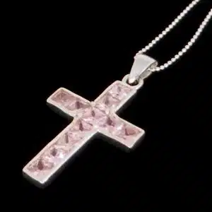 CZ cross pendant