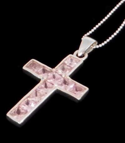 CZ cross pendant