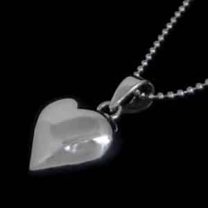 Girl friend heart necklace silver