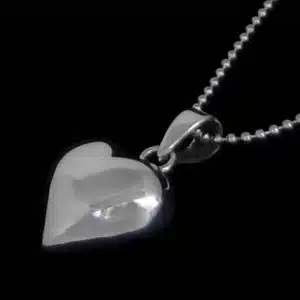 Girl friend heart necklace silver