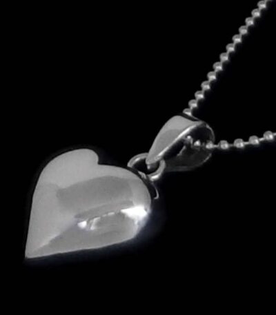 Girl friend heart necklace silver
