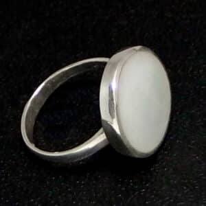 Silver mother pearl shell ring NZ