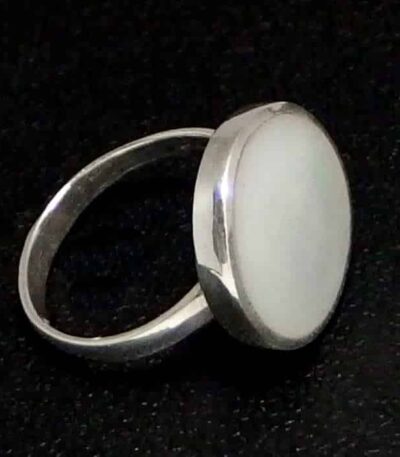 Silver mother pearl shell ring NZ
