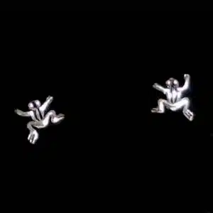 Cute frog studs-sterling silver 92.5