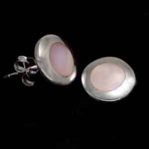|Pink Mother Pearl Studs|