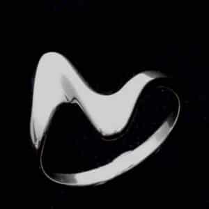 Silver Heart beat Ring