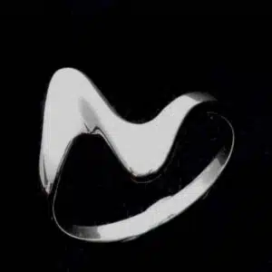 Silver Heart beat Ring