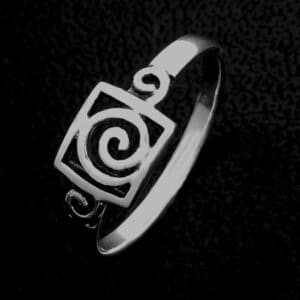 Silver Spiral Girls Ring