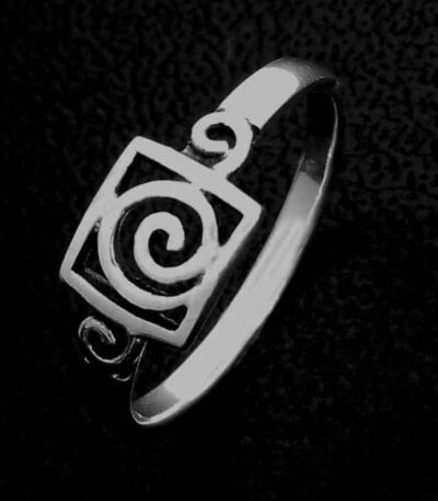 Silver Spiral Girls Ring