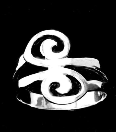 Sterling silver spiral ring