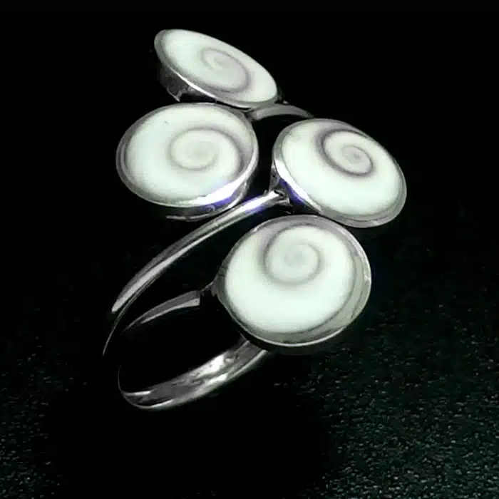Spirals Shells Shiva Ring Sterling silver Shiva ring free size