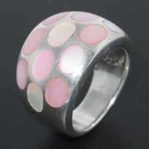 Solid ladies silver ring