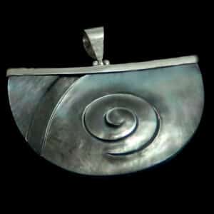 rainbow shell pendant