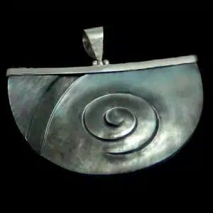 rainbow shell pendant