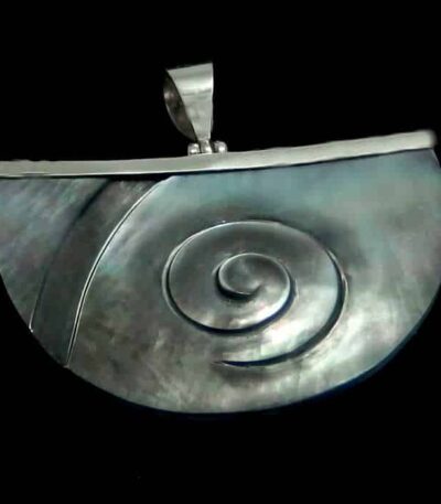 rainbow shell pendant