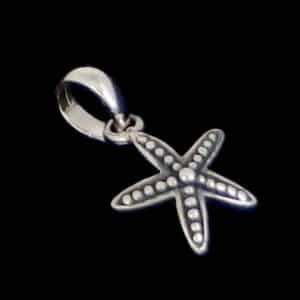mini starfish silver charm