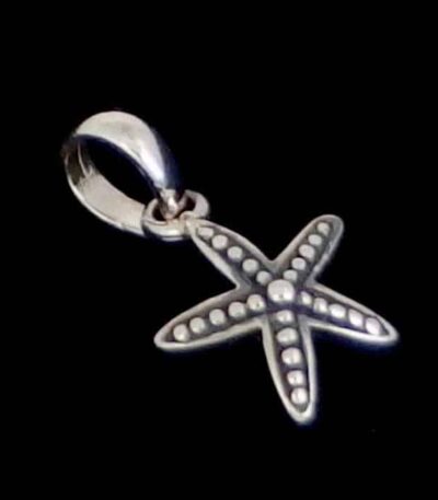 mini starfish silver charm