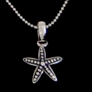 mini starfish silver charm
