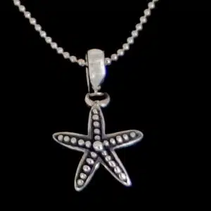 mini starfish silver charm