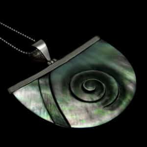 rainbow shell pendant