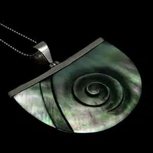 rainbow shell pendant