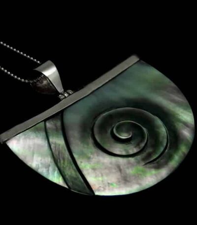 rainbow shell pendant