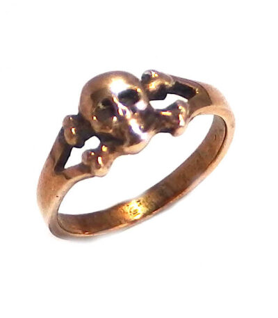 Skull and crossbone golden ring