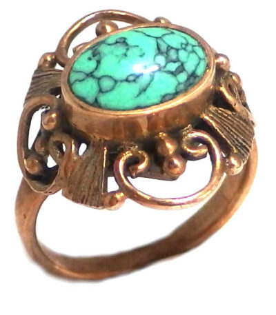 Ornate statement Bronze ring