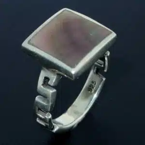 Brown rainbow shell ring