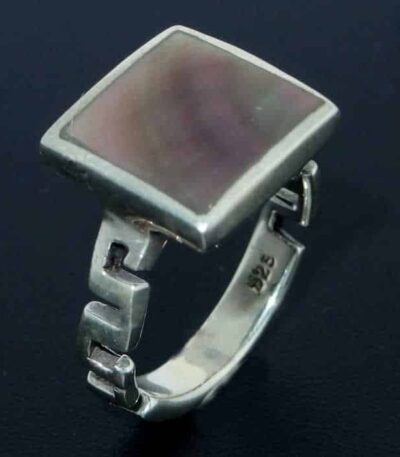 Brown rainbow shell ring