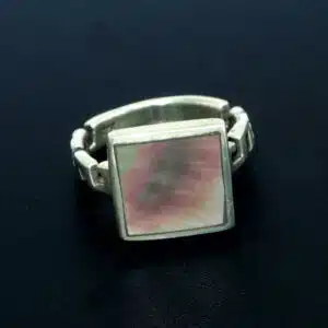 Brown rainbow shell ring