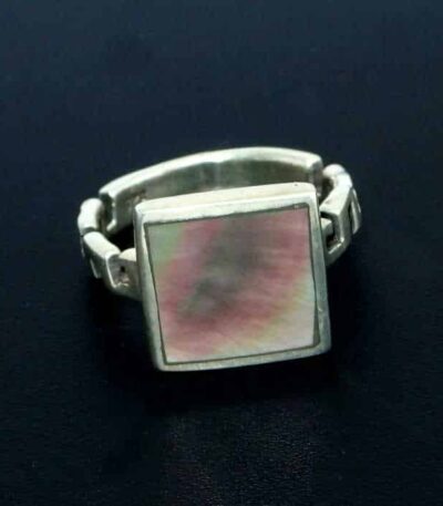 Brown rainbow shell ring