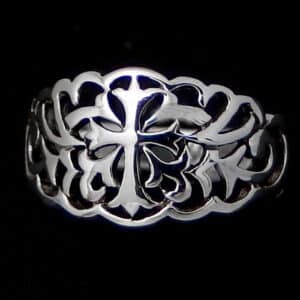 Vintage silver cross ring