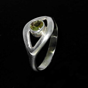 Real stones silver ring