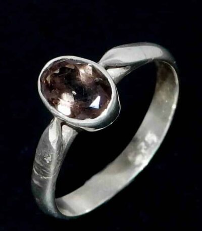 Smokey topaz silver 92.5 ring