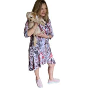 Plum pink cross over dress