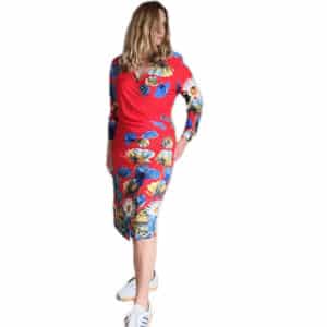 Red long sleeve dress