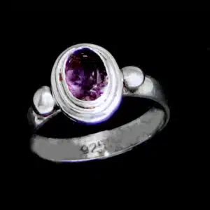 Sterling silver amethyst ring