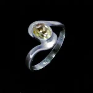 Real citrine silver ring
